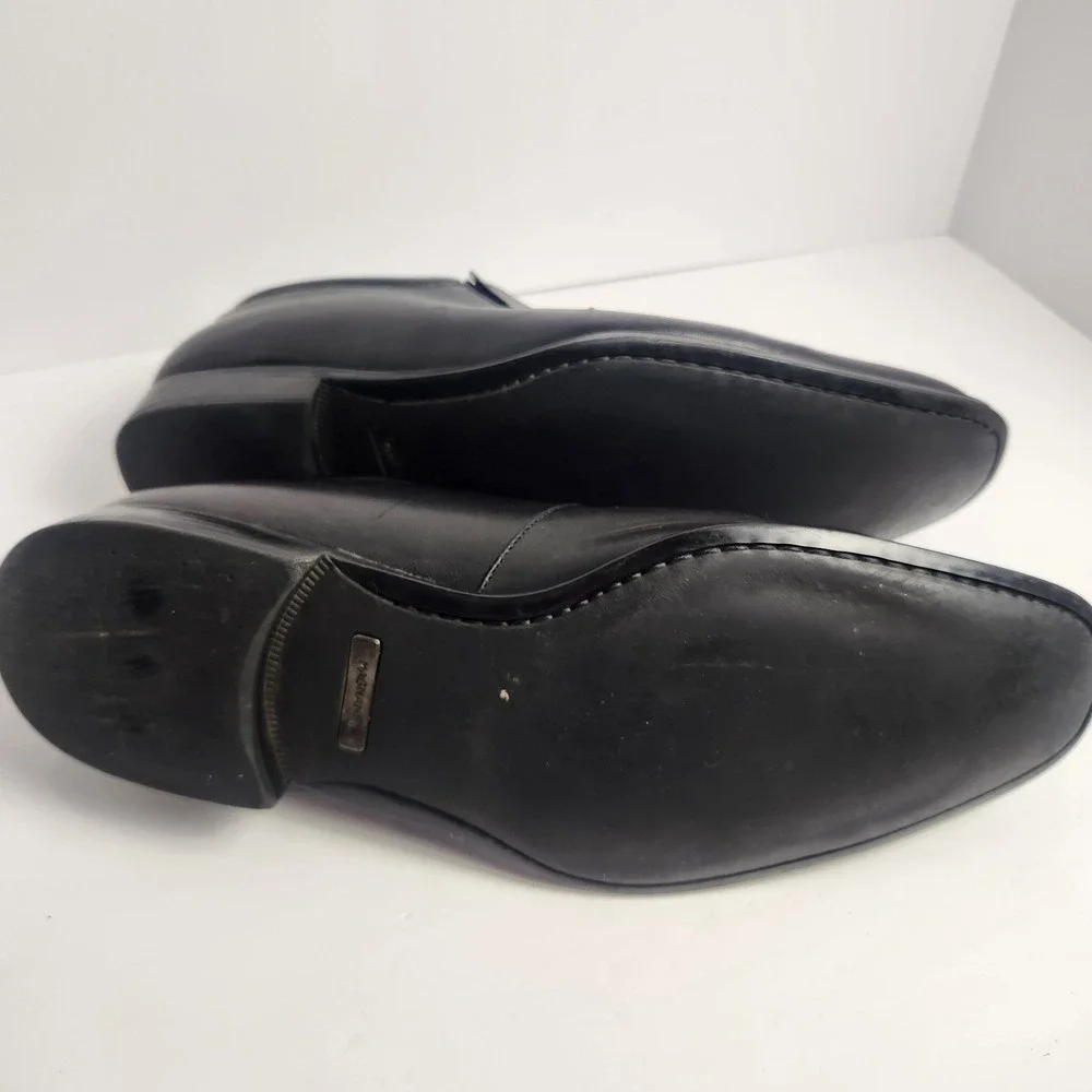 Magnanni Men's Black Leather Classy Comfortable Minimalist Dress Shoes Size 10D‎